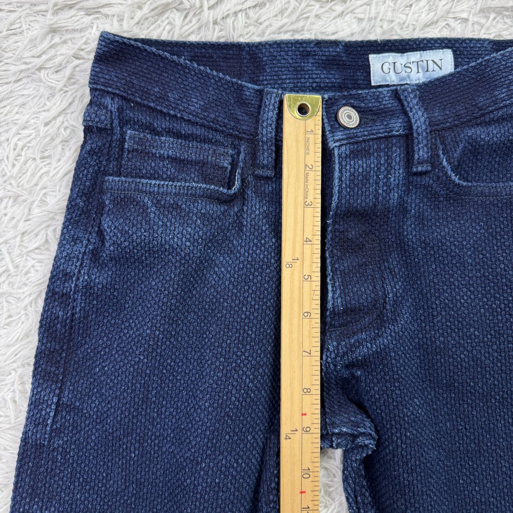 Gustin Pants Mens 31 Blue Monster Sashiko Dobby 5 Pocket Straight Leg 28x30 - Picture 9 of 12